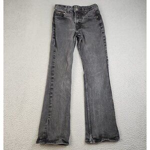 LEI Jeans Juniors 5 Women's 24x28 Black Y2K Flare Leg Ribcage Cotton Blend Pants